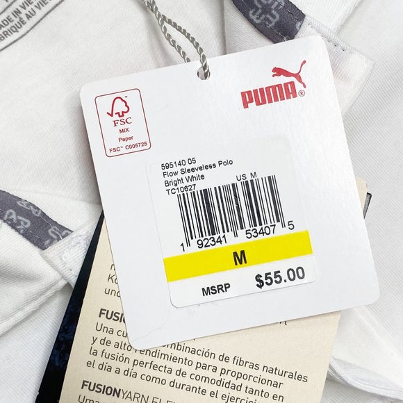 [NWT] PUMA Sleeveless White Golf Polo | Medium - Picture 5 of 8
